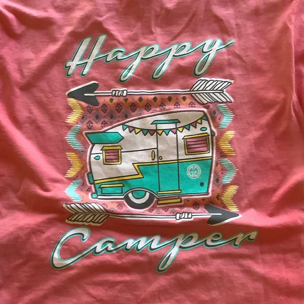 Vibrant Pink T-Shirt by Girlie girl- Camper - Picture 2 of 2
